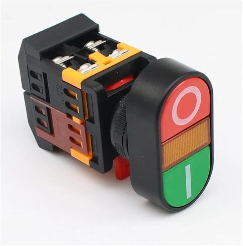 SAAWEE APBB-22-25N Self Reset Start-Stop Double Pushbuttons Switch NO NC with LED Lamp 22mm(220V) in Saudi Arabia