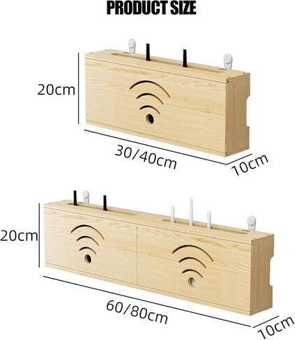 مربع تخزين WiFi Router ، جدار الجرف على جهاز التوجيه ، عائم WiFi Router Shelf TV Set Top Rack Wall Wall Office Office TV Box Top-Top Top Top Top Top Top Top Top for DVD Playerves (C ، 30cm) in Saudi Arabia