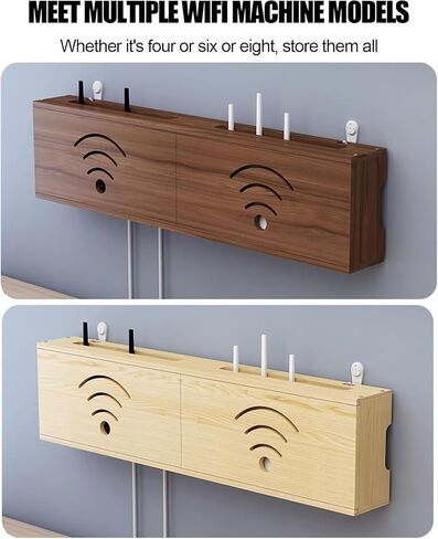 مربع تخزين WiFi Router ، جدار الجرف على جهاز التوجيه ، عائم WiFi Router Shelf TV Set Top Rack Wall Wall Office Office TV Box Top-Top Top Top Top Top Top Top Top for DVD Playerves (C ، 30cm) in Saudi Arabia