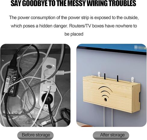 مربع تخزين WiFi Router ، جدار الجرف على جهاز التوجيه ، عائم WiFi Router Shelf TV Set Top Rack Wall Wall Office Office TV Box Top-Top Top Top Top Top Top Top Top for DVD Playerves (C ، 30cm) in Saudi Arabia