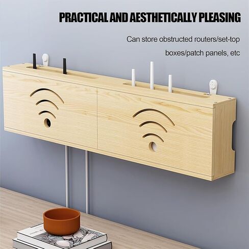 مربع تخزين WiFi Router ، جدار الجرف على جهاز التوجيه ، عائم WiFi Router Shelf TV Set Top Rack Wall Wall Office Office TV Box Top-Top Top Top Top Top Top Top Top for DVD Playerves (C ، 30cm) in Saudi Arabia