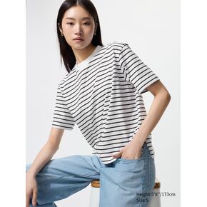 Uniqlo AIRism Cotton T-Shirt | Striped