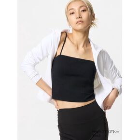 Uniqlo AIRism Cotton Cropped Tube Bra Top