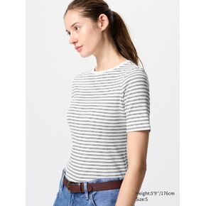 Uniqlo Ribbed Boat Neck T-Shirt