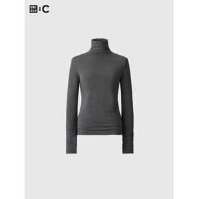 Uniqlo HEATTECH Cashmere Blend T-Shirt | Extra Warm | Turtleneck