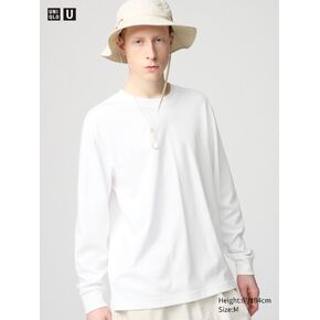 Uniqlo Airism القطن تي شيرت | كم طويل