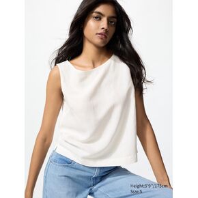 Uniqlo Linen Blend Sleeveless Blouse
