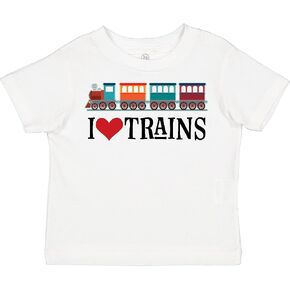 inktastic I Love Trains Toddler T-Shirt in Saudi Arabia