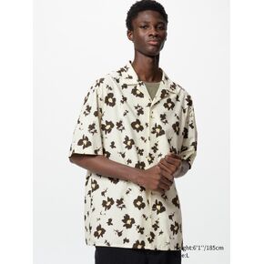 Uniqlo Open Collar Shirt | Short Sleeve | Printed