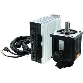 130SG M06025 220V 1.5KW 6Nm 2500Rpm Nema52 AC Servo Motor Kit with XP200 Driver 2500line Encoder for Computerized Numerical Control Engraver Router(No Brake)