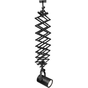 2m/78.7in Drop Pantograph for Studio Retractable Lighting Ceiling Rail System with Safety Rope Photography Lighting Hanging Equipment for Stage Live Broadcast