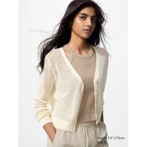 Uniqlo Mesh V-Neck Short Cardigan