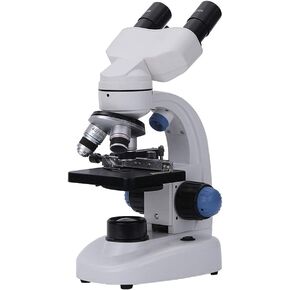 Microscope Lab Compound Binocular Microscopes Magnifier Coaxial Coarse Fine Focusing Knob for Student Adult Children