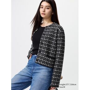 Uniqlo Knitted Short Jacket | Printed