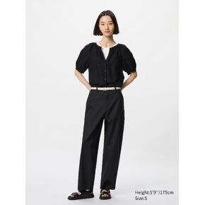 Uniqlo Linen Cotton Tapered Pants | Tall