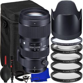 Ultimaxx Essential Sigma 50-100mm f/1.8 DC HSM Art Lens Bundle (F Mount) - Includes: 4PC Macro Close-Up Filter Kit, Protective UV Filter, Lens Hood, Lens Case, Universal Cap Keeper & More(14pc Bundle)