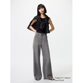 Uniqlo Drapey Wide Flare Jeans