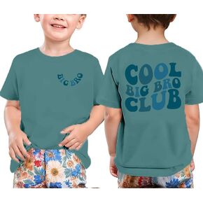 Big Brother Shirt Toddler Baby Boys Cool Big Bro Club T-Shirt Big Brother Announcement T-Shirt Summer Short Sleeve Tops