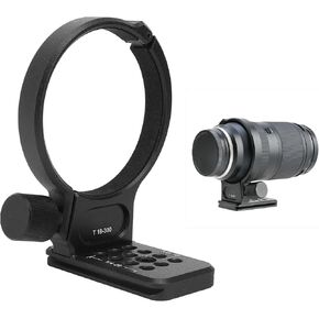 Tripod Collar Mount Ring for 18-300mm F3.5-6.3 Lens, Lens Collar Replacement Foot Tripod Mount Ring Stand Base with 70mm Quick Release Plate, 1/4 & 3/8 Screw Holes for Arca