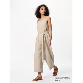 Uniqlo Linen Blend Jumpsuit | Striped