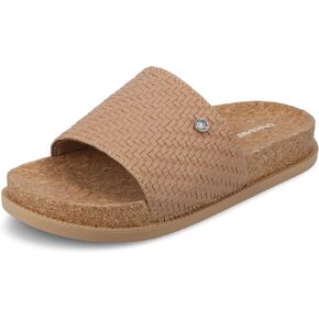 Dakine Women's Loren Cork Footbed Slide Sandal Arch Support Comfort Pool Slide
