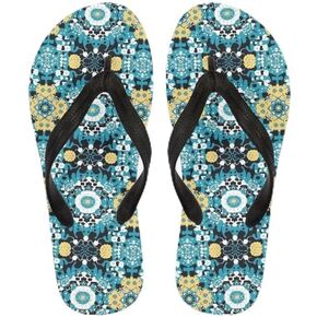 Women Camouflage Flip Flop Sandal, Sunflower Tulip Summer Lightweight Slippers Print Hawaii Holiday Thong Sandals