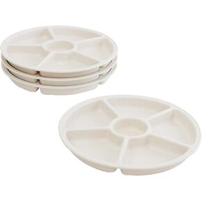 Kaplan Early Learning White Loose Parts Trays for Toddlers - Montessori Trays for Sorting, Counting, and Storage - Set of 4