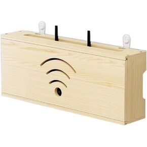 Large Wireless Router Rack Living Room Wall-Mounted WiFi Storage Box Wall Decoration TV Lower Plug-in Shielding Box Set-top Box Cord Box Storage