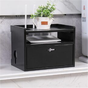 Wooden Router Storage Box Multi-Function Large Storage Wires Keeper Holder to Hide Wires & Power Strips Cord Box Storage
