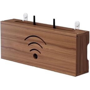 Large Wireless Router Rack Living Room Wall-Mounted WiFi Storage Box Wall Decoration TV Lower Plug-in Shielding Box Set-top Box Cord Box Storage