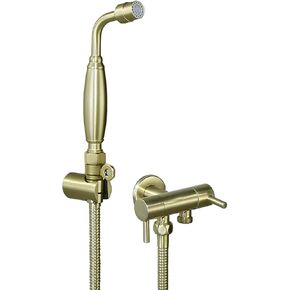 Handheld Bidet Sprayer 2 Spray Modes Baby Cloth Diaper Sprayer Single Cold Toilet Sprayer Wall Mounted Brass Handheld Sprayer Kit with Angle Valve,Black(Gun Gray)