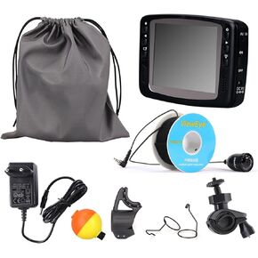 Underwater Fishing Camera 8 IR Infrared Lamp 1000TVL 3.5" Color Screen with 25M Cable Length, Visual Video Fish Finder Kit