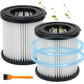 2 Pcs DCV580H DCV581H Vacuum Replacement Filter Compatible with DeWalt DCV5801H 20V MAX Battery Wet Dry VAC Vacuum Filter, Reusable and Washable