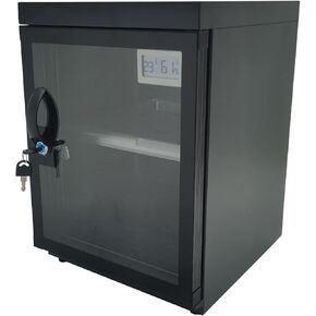 30L Digital Camera Dehumidify Storage 2 Layers Wall-meter Type Dampproof Box with Tempered Glass Door for Camera Lens and Electronic Equipment Storage
