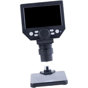 Homoyoyo 1pc Digital LCD Electronic Microscope Magnification Led Lighting Support for Laboratory and Educational Use
