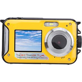 ANGGREK Water Camera, 11FT Autofocus Dual Screens Underwater Camera 2.7K 48MP for Snorkeling
