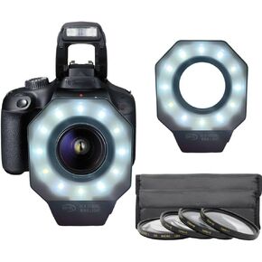 Digital LED Ring Light +HD Macro Lens KIT for Canon EOS SL1 SL2 SL3 80D 60D 90D