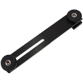 Mikikit Double-Ended Bracket for Dual Flash Mount Lightweight Tripod Stand for Camera and