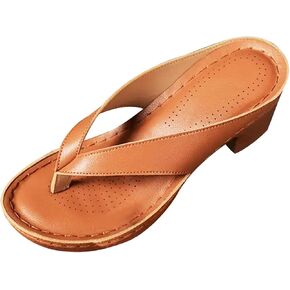 Heels for Women Flip Flops Block Low Heel Thong Sandals Summer Dressy Orthopedic Sandal Arch Support Slip On 2025 Comfortable Slip-On Open Toe Heeled Bridal Party Wedding Shoes Casual Wedge Mules