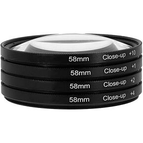 Close-Up Lens Filter Kit 37/39/40.5/43/46/49/52/55/58/62/67/72/77/82mm Macro Filter Set 4 Pieces(+1,+2,+4,+10) Macro Filter Accessory Kits (46mm)