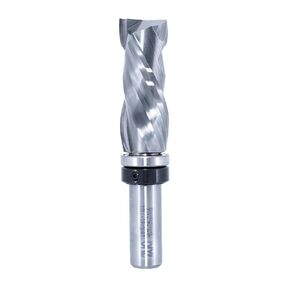 ZUQ | 3/4" Compression Flush Trim Router Bit, 2" Cutting Height, 1/2" Shank, Solid Carbide, Uncoated (Bright), Upper Ball Bearing Guides | Z80BDA1-1302 (3/4")