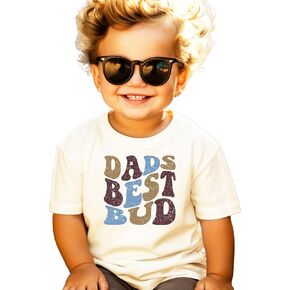 Retro Dads Best Bud Shirt for Youth and Toddler Boys Vintage Tee for Kids