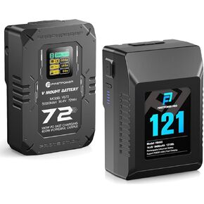 FirstPower V Mount Battery Bundle (121Wh 8400mAh PD65W and 72Wh 5000mAh PD100W with 400W Output)