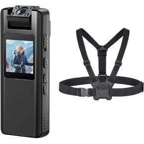 BOBLOV Bundle Deal, A22 64GB Body Camera and Dual Shoulder Mount Vest DualVest