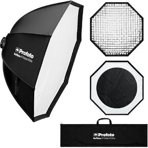 Profoto Softbox 4-Feet Octa Quick Set-Up Light Modifier with Diffuser (White Interior) Bundle with Softgrid 4-Feet Octa and Edge Mask 4-Feet Octa Circular (3 Items)