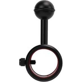 Diving Torch Ball Joint Bracket | 28-34mm Anodized Aluminum Alloy | Handle Design for Flashlights/Underwater Equipment | No Interface Clamp