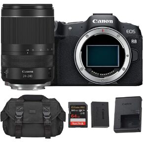 Canon EOS R8 Camera Body مع بطاقة ذاكرة 64 جيجابايت + كيس كاميرا in Kuwait