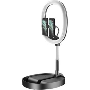 12" Ring Light, Selfie Ring Light with Stand & Phone Holder, Dimmable Led Desk Ring Light for Live Steaming/Video Photography/Makeup