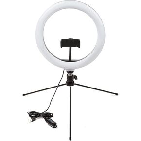 Ring Light with Tripod Stand & Phone Holder for Live Stream/Makeup/YouTube Video