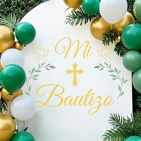 علامة Mi Bautizo صائق ، أول ديكورات بالتواصل ، Mi Primera Comuniòn Party Decor Decor